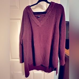 Express Oversized Plum Sweater